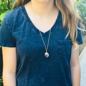Light Purple Geode Necklace